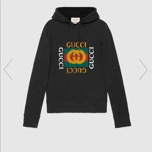 GUCCI Logo Print Hoodie
